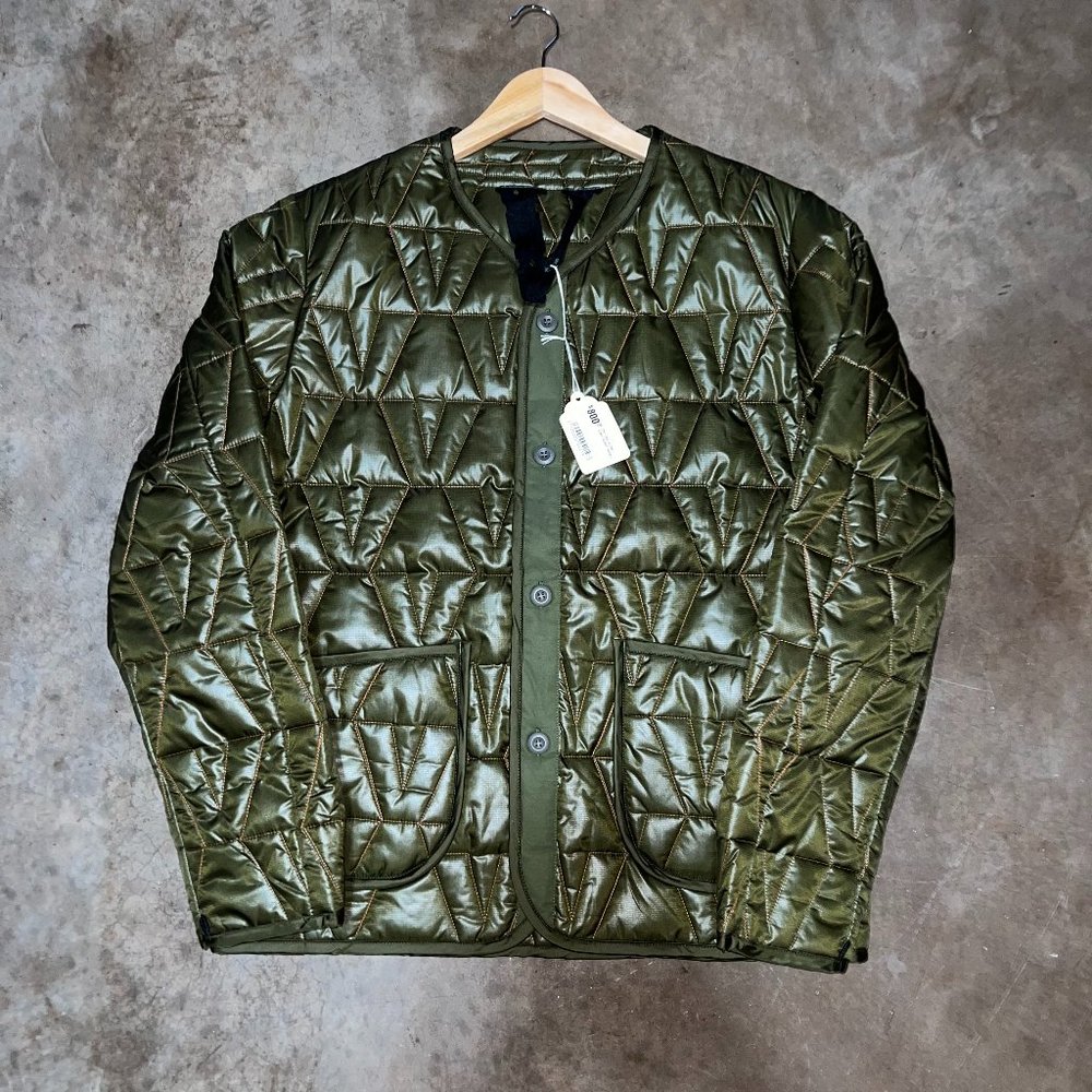 Vlone Green Quilted Jacket SZ L **FINAL DROP**